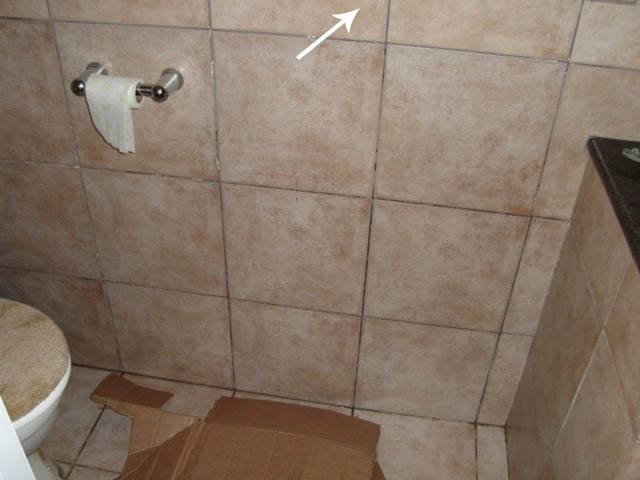 leak hehind bathrooom wall